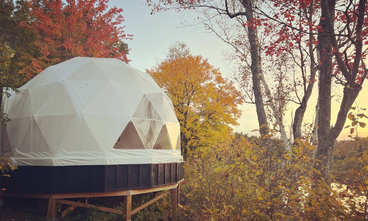 Broadbent Cabin | Geodesic River Dome off grid remote super camping