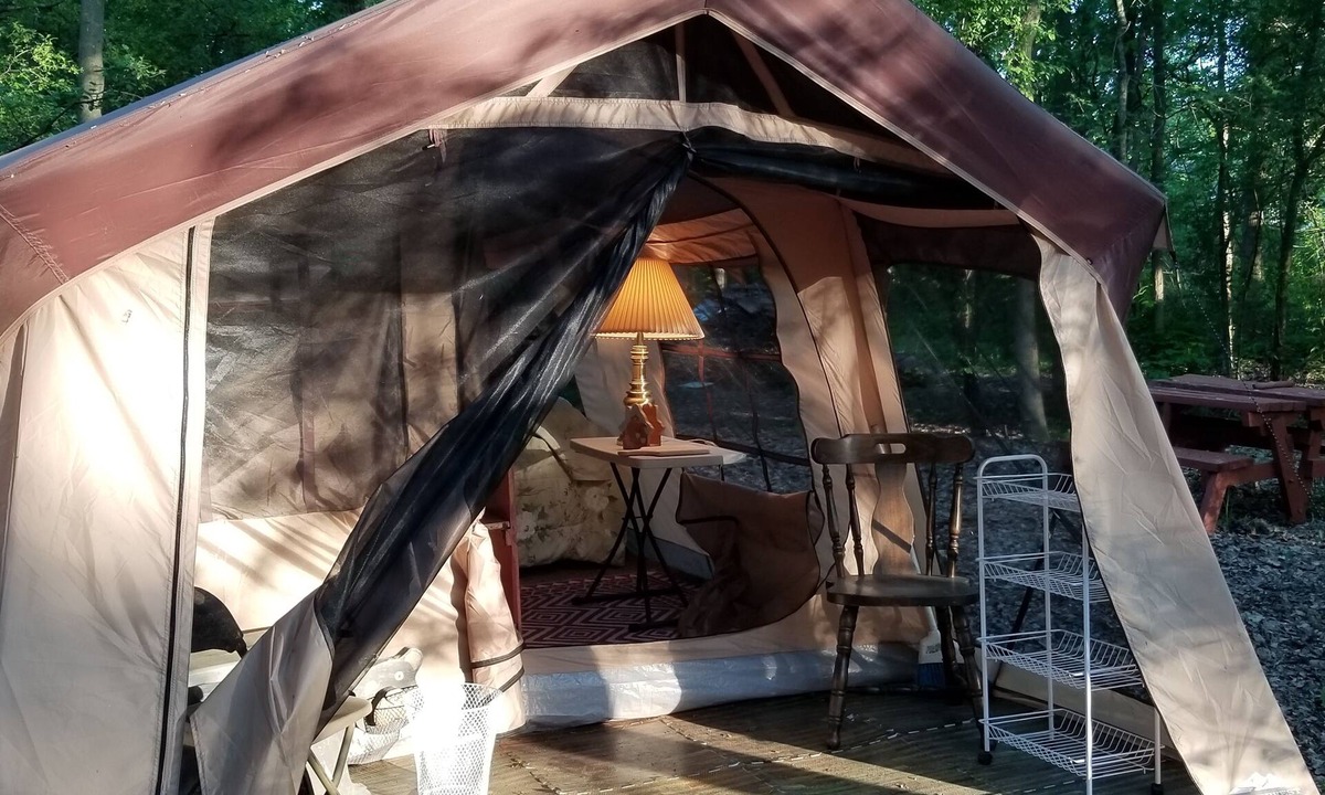 Waterloo RV Rental | Glamping Tent in the Woods