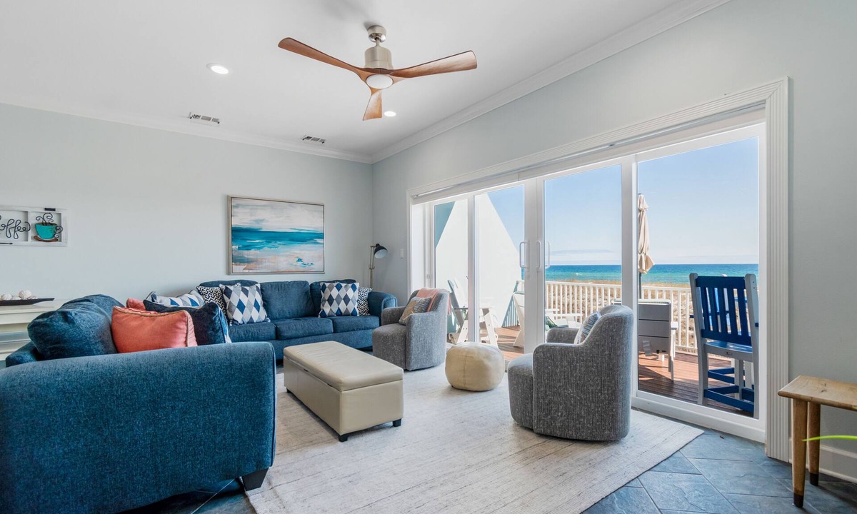 Navarre Beach House | Goin' Coastal-Gulf Front Home with Private Beach Crossover