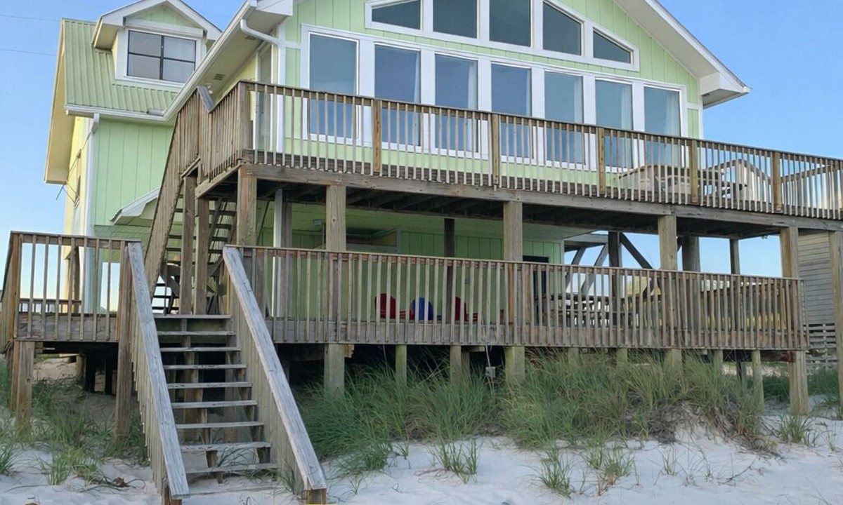 Surf Side Shores House | Gorgeous Views! 5BR directly on the beach!nGreat covered Deck overlooking water!