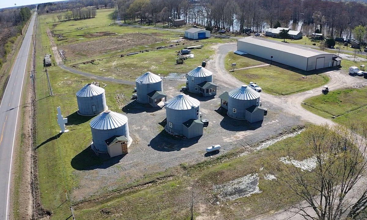 Gregory Cabin | Grain Bin retreat on mini working farm.