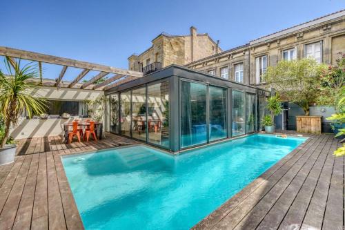 Saint-Michel - Nansouty - Saint-Genes Apartment | Grand appartement avec piscine privée, climatisation et 2 parkings Bordeaux
