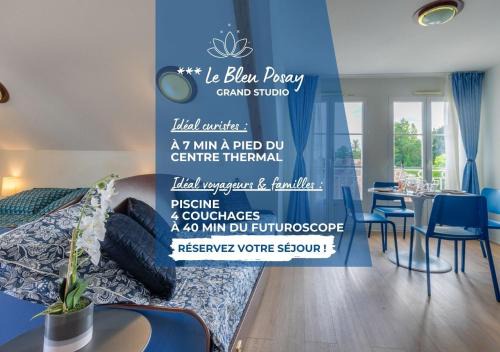 La Roche-Posay Apartment | Grand Studio Le Bleu Posay