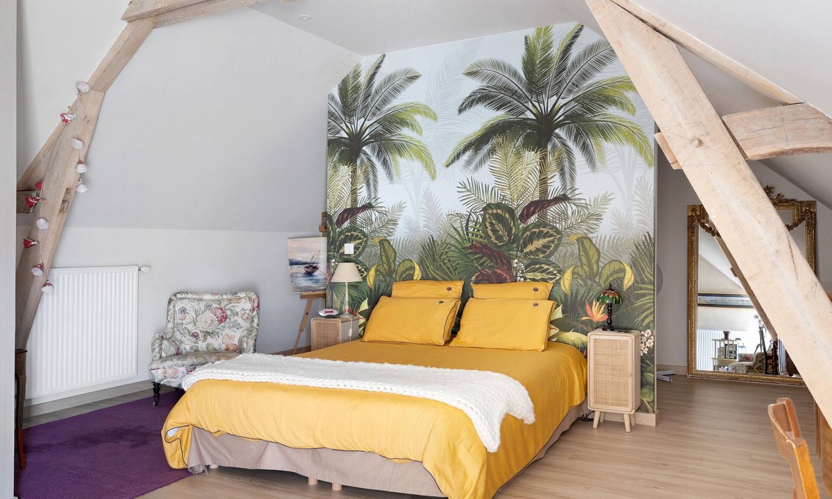 Tavant Bed & Breakfast | Guest Room “Terracotta” with Shared Terrace, Shared Garden, and Wi-Fi