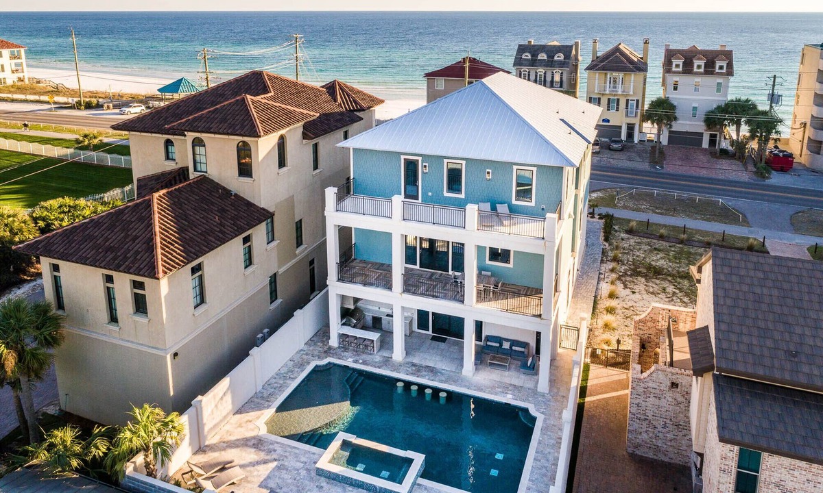 Miramar Beach House | Gulf View Home with Private Pool, LSV, Peloton and Pool Table | 75ft to Beach.