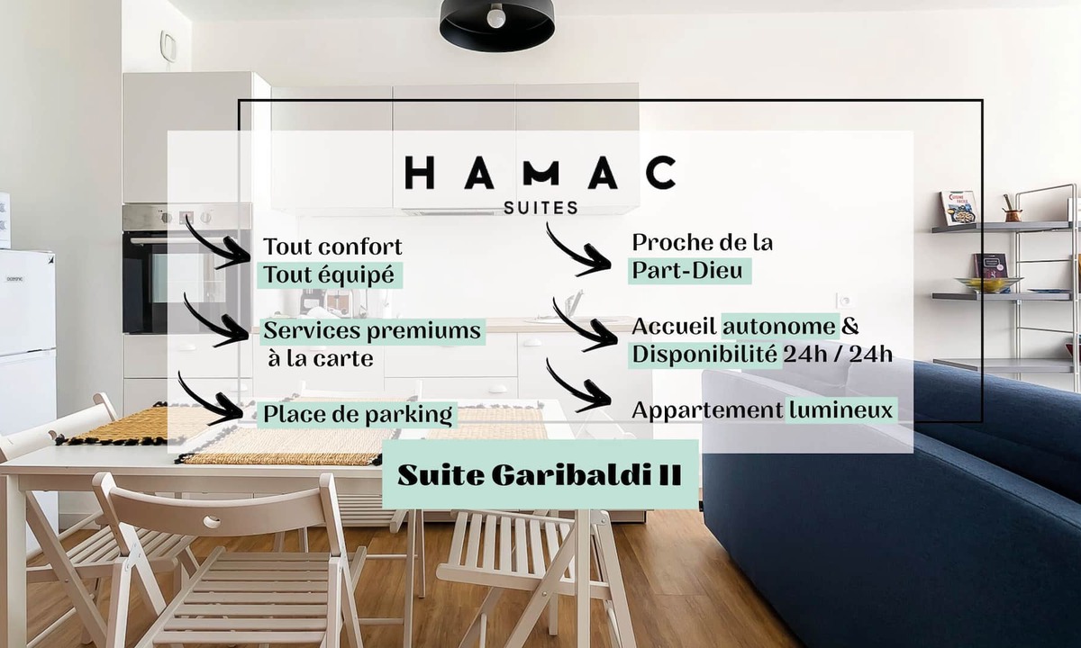 La Guillotiere Apartment | Hamac Suites - Suite Garibaldi 2 - 4 people