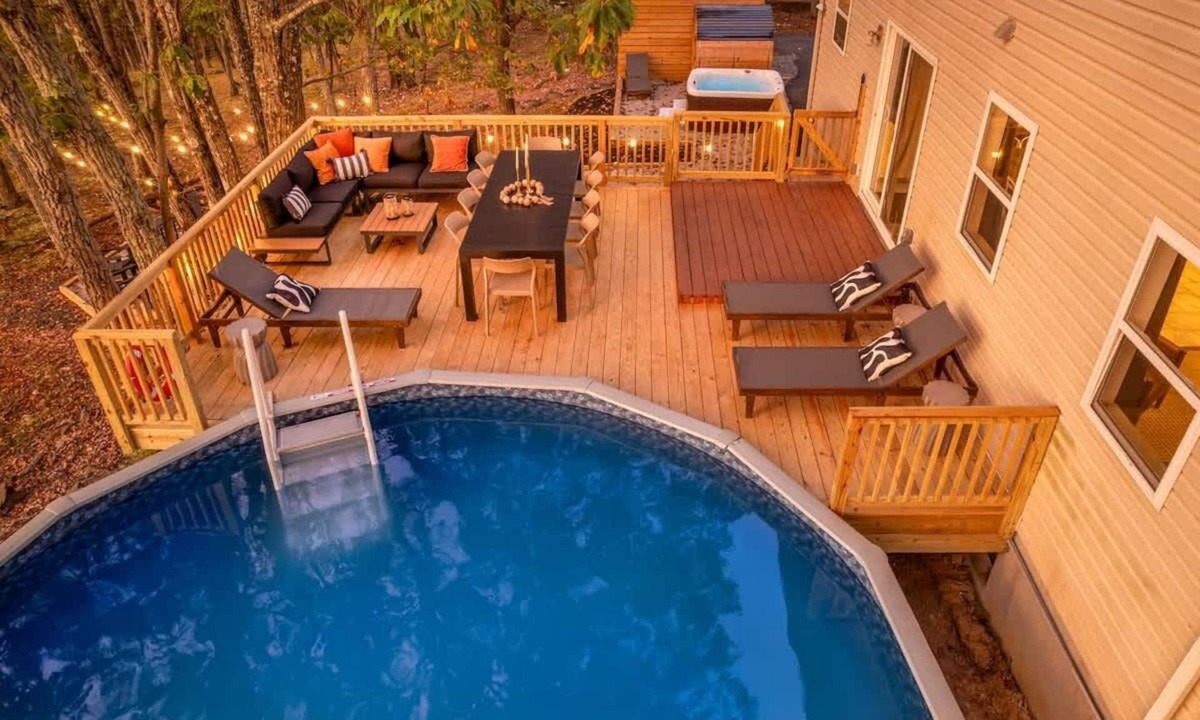 East Stroudsburg House | Heated Pool, Hot Tub, Sauna, Fire Pit, Game Room