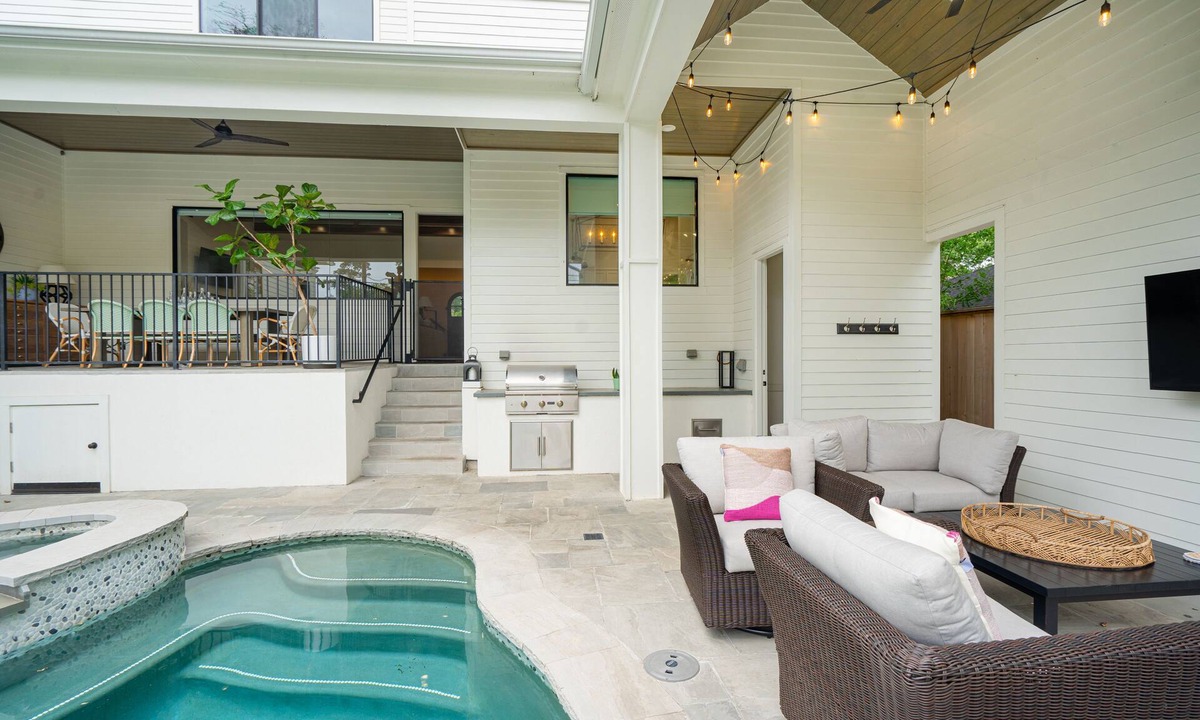 Lazybrook/Timbergrove House | Heights Area Luxe Retreat - Pool, Hot Tub & Games