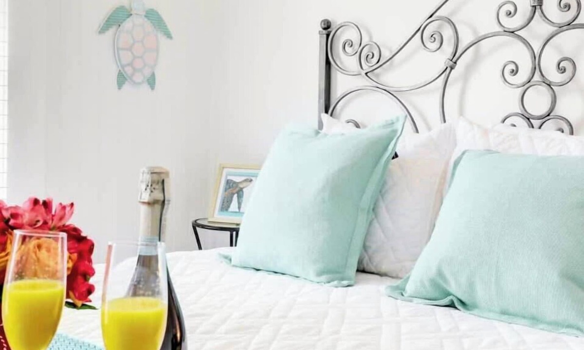 Fort Myers River District House | Hibiscus House Bed & Breakfast Inn Turtle Room Bed-ADA