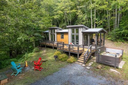 Robbinsville House | High Hollow Cottage Modern Tiny Home with Hot Tub