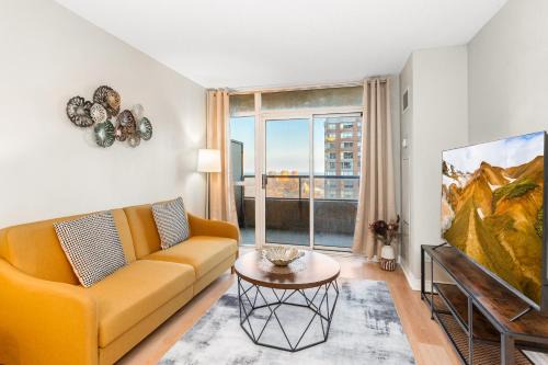 Downtown Mississauga Apartment | High-Rise Skyline Suite Sleeps 5 Steps to SQ1
