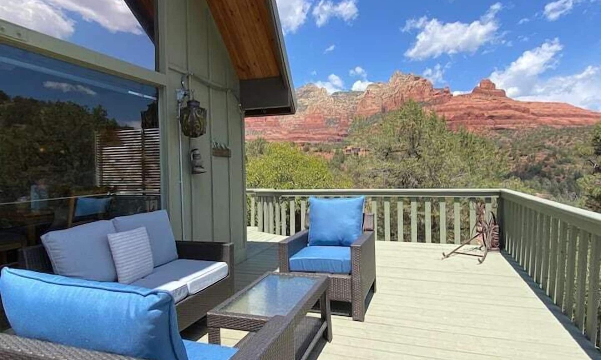 Uptown Sedona House | Historic A-Frame Panoramic Red Rock Views!