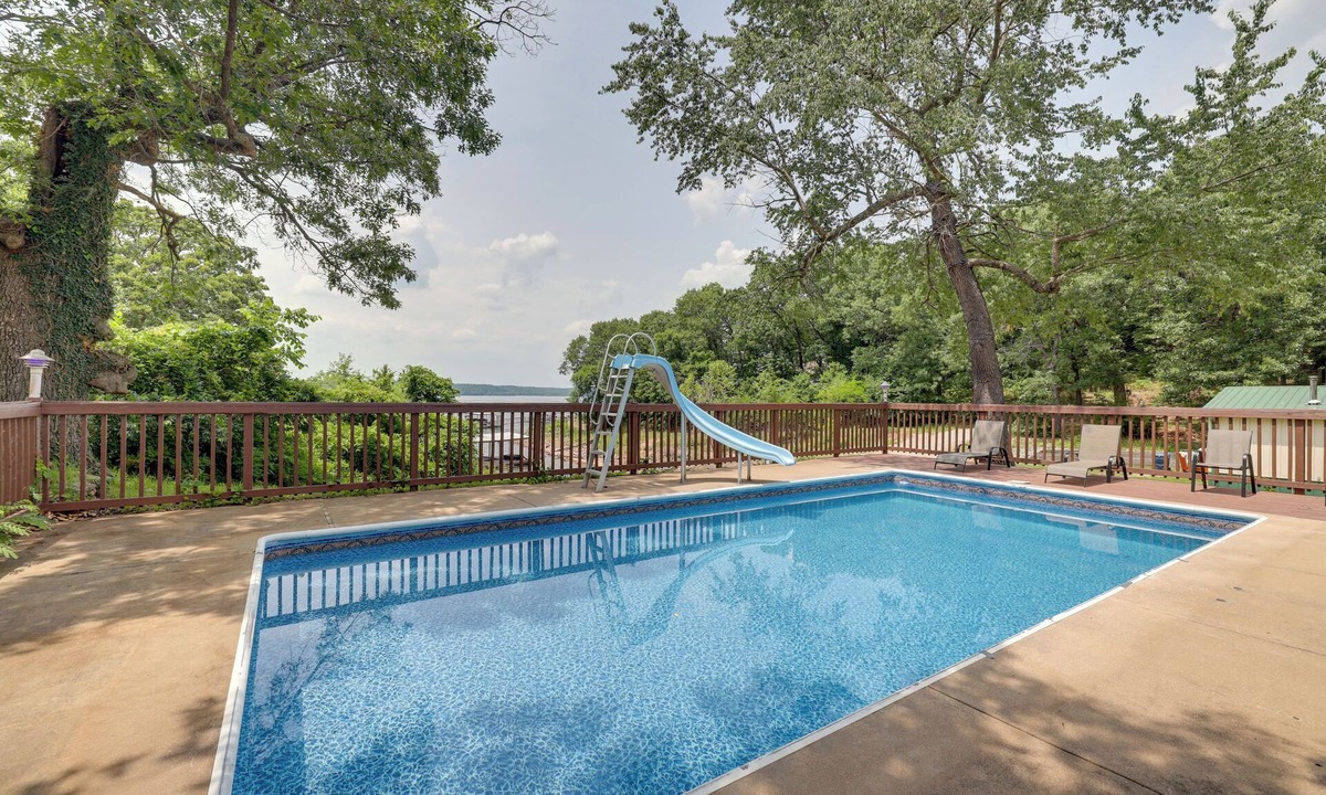 Grove House | Hot Tub, Pool, Dock: 2 Cabins Lakeview Grand Lake