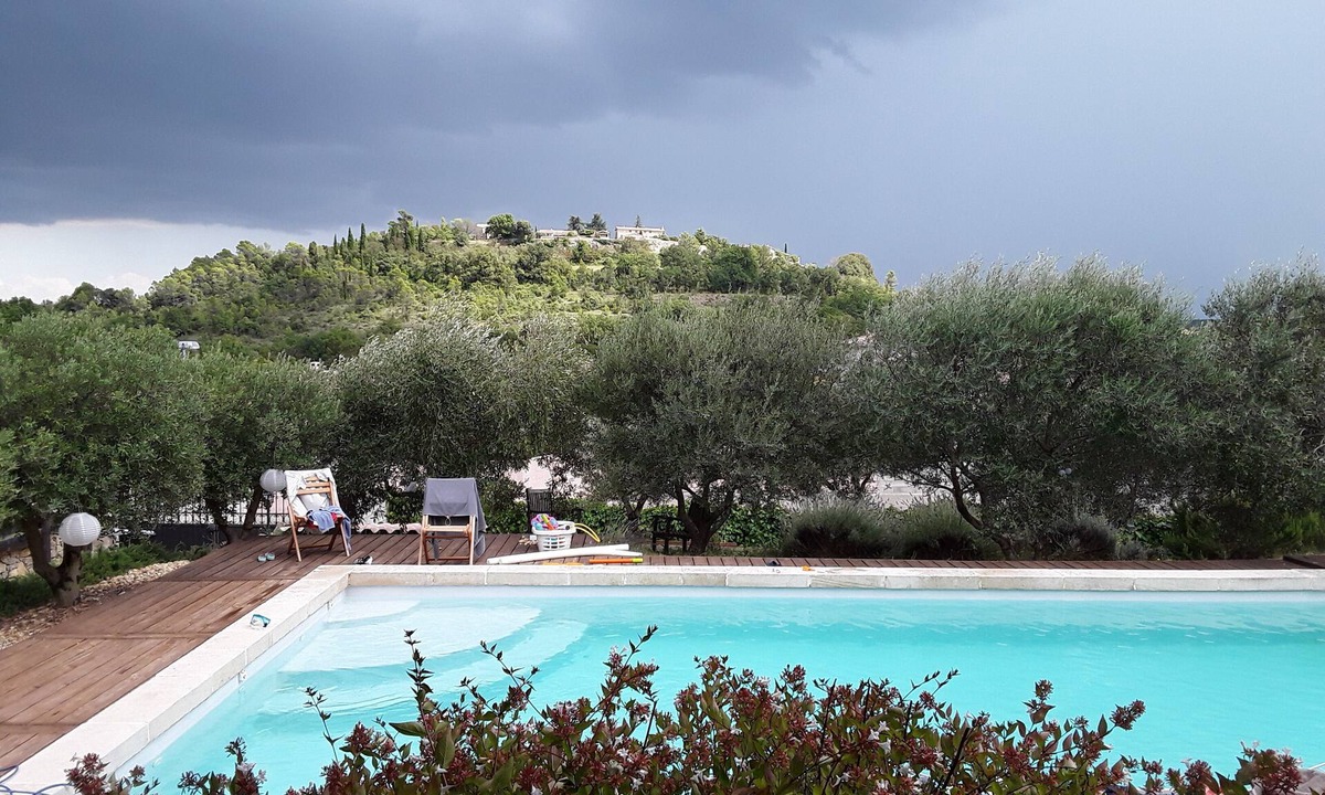 Lussan House | House with heated pool and superb view of Lussan