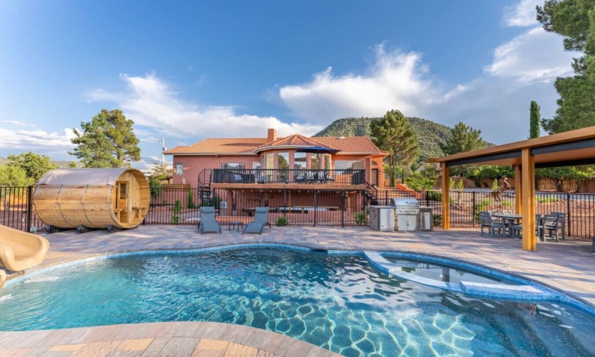 Oak Creek House | Huge Retreat Home with Pool, Sauna, Hot Tub, Golf, & More!