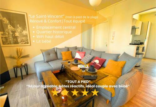 Saint-Martin-du-Littoral Apartment | Hypercentre-Plage, Emplacement Idéal - Cocon de 50m2 "LE SAINT-VINCENT"