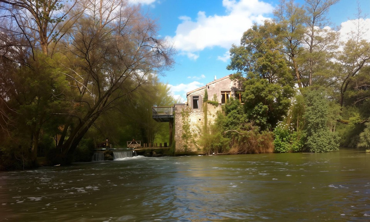 Roquebrune House | Idyllic Private Island Watermill Paradise