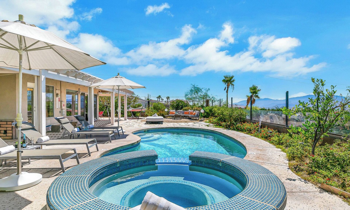 Desert Hot Springs Villa | Jetliner Views · Designer Retreat · Pool+Spa+Games