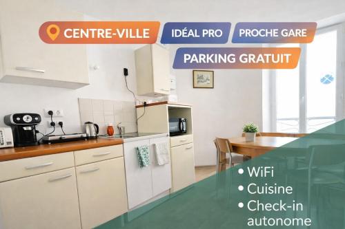 Issoudun Apartment | Joli T2 calme et lumineux centre ville et gare
