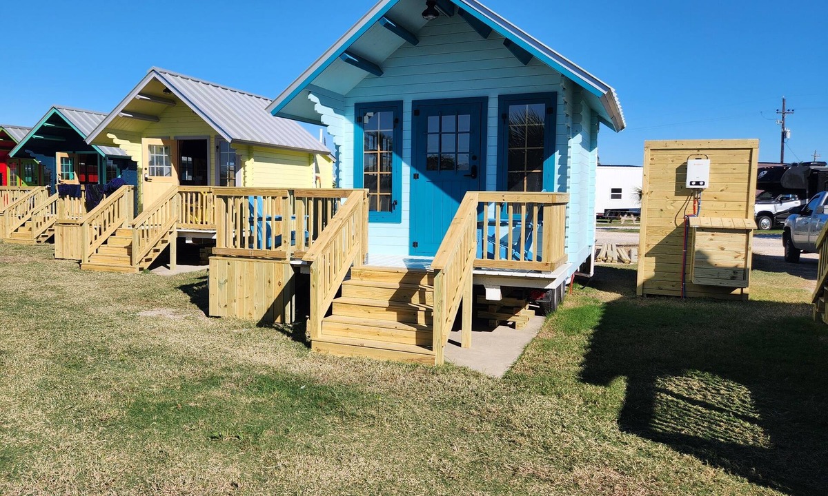 Port Bolivar House | "Ken" Beach Bunkie tiny home, Ken Bunkie beach glamping cabin