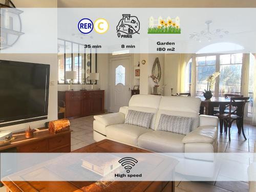 Sainte-Genevieve-des-Bois Apartment | Konforta : Paisible maison d'été avec grand jardin