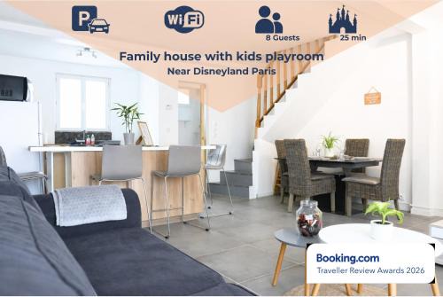 Trilport House | L'échappée belle Trilportaise - 25 min Disneyland - wifi gratuit- Streaming gratuit