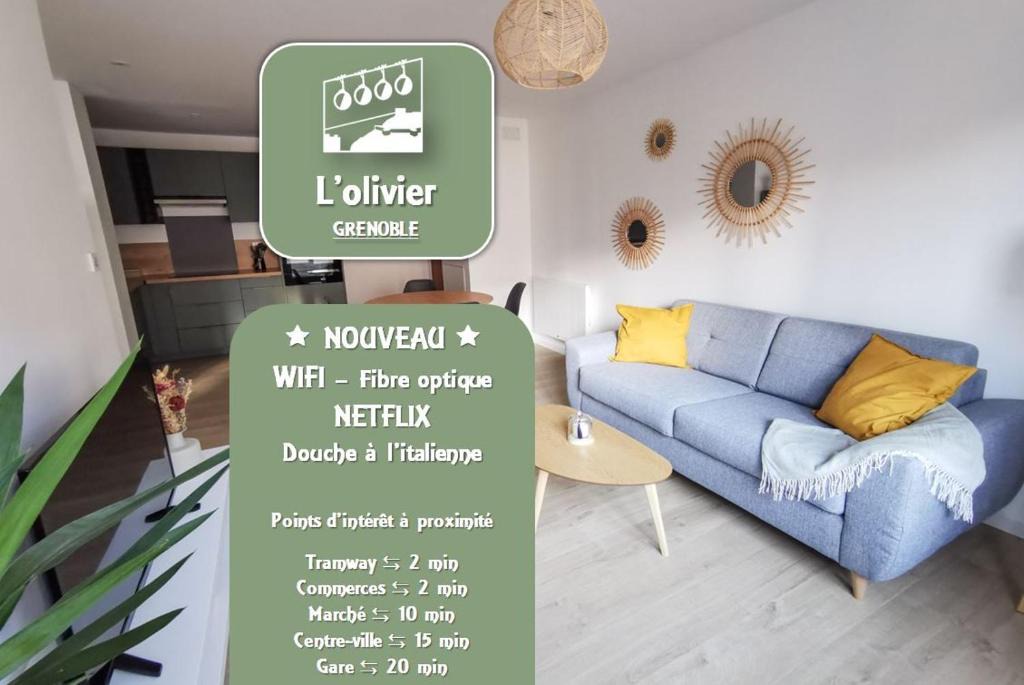 Quartier Capuche-Allies Apartment | L'olivier - T2 moderne et chaleureux - Garage gratuit & Tram