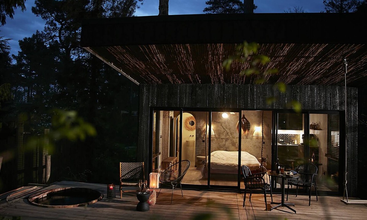 Hardelot-Plage Cabin | La Cachette-Log Cabin-Premium-Mobility bath-Woodland view