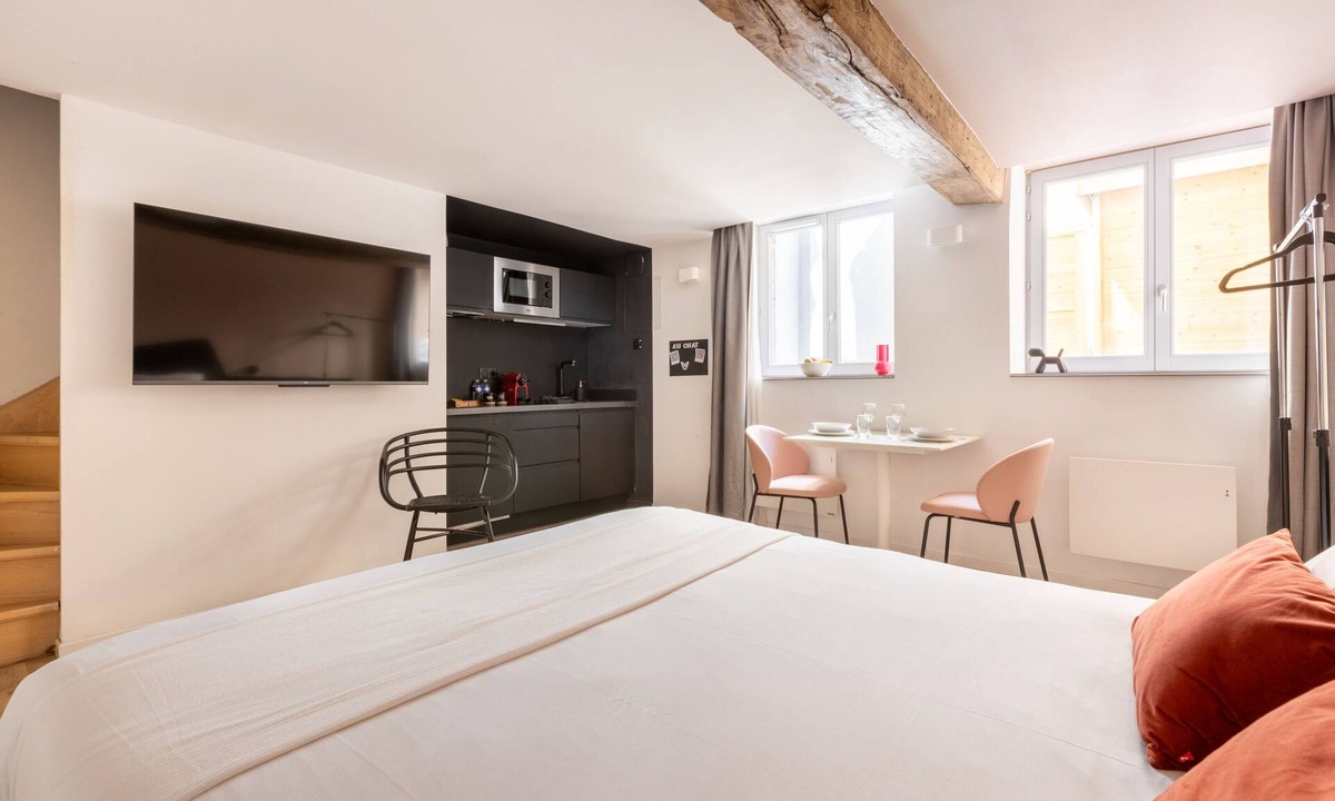 Old Lille Apartment | La Citadelle, backyard duplex apartment