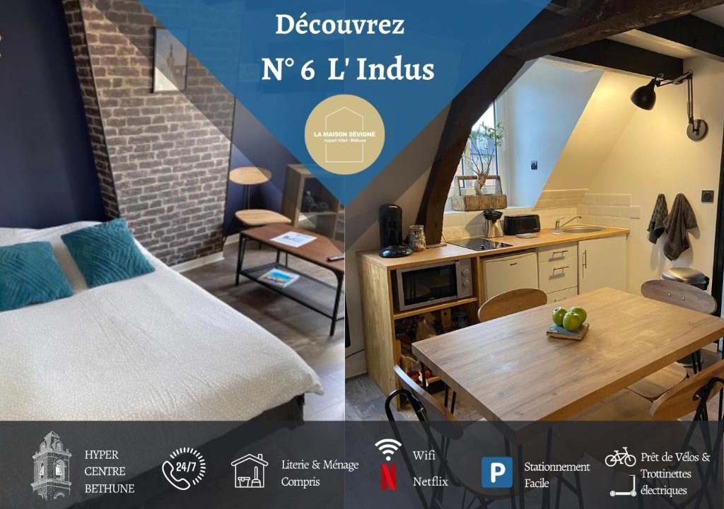 Bethune Apartment | La Maison Sévigné - Appart Hôtel - N°6 L'indus