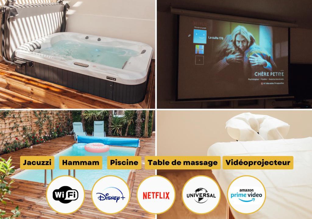 Laon Sud Apartment | La Suite 176 - Piscine privée, SPA, Hammam à Reims