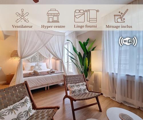 La Roche-sur-Yon Apartment | La Suite BALI, Charme et Confort, Hyper centre