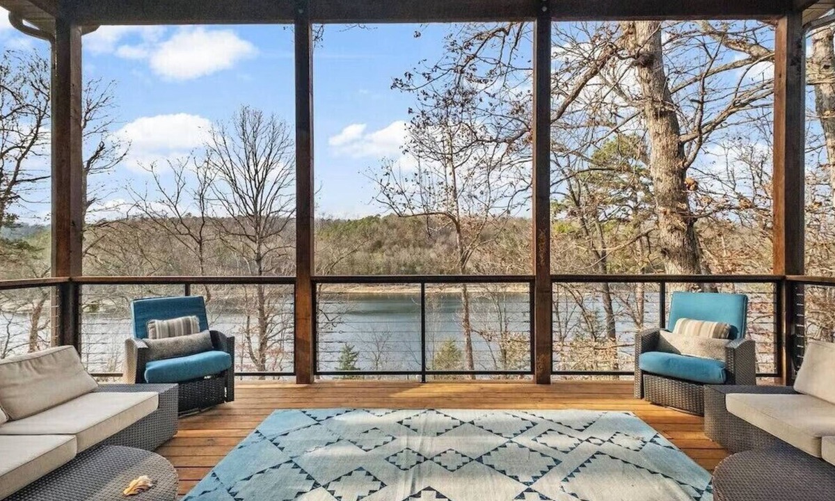 Rambo Riviera House | Lakefront A Frame on Beaver Lake - Stunning Views + Rope Swing Cove