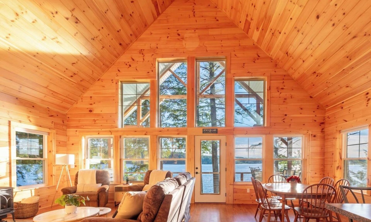 Barnstead Cabin | Lakefront Cabin with Private Dock & Stunning Views