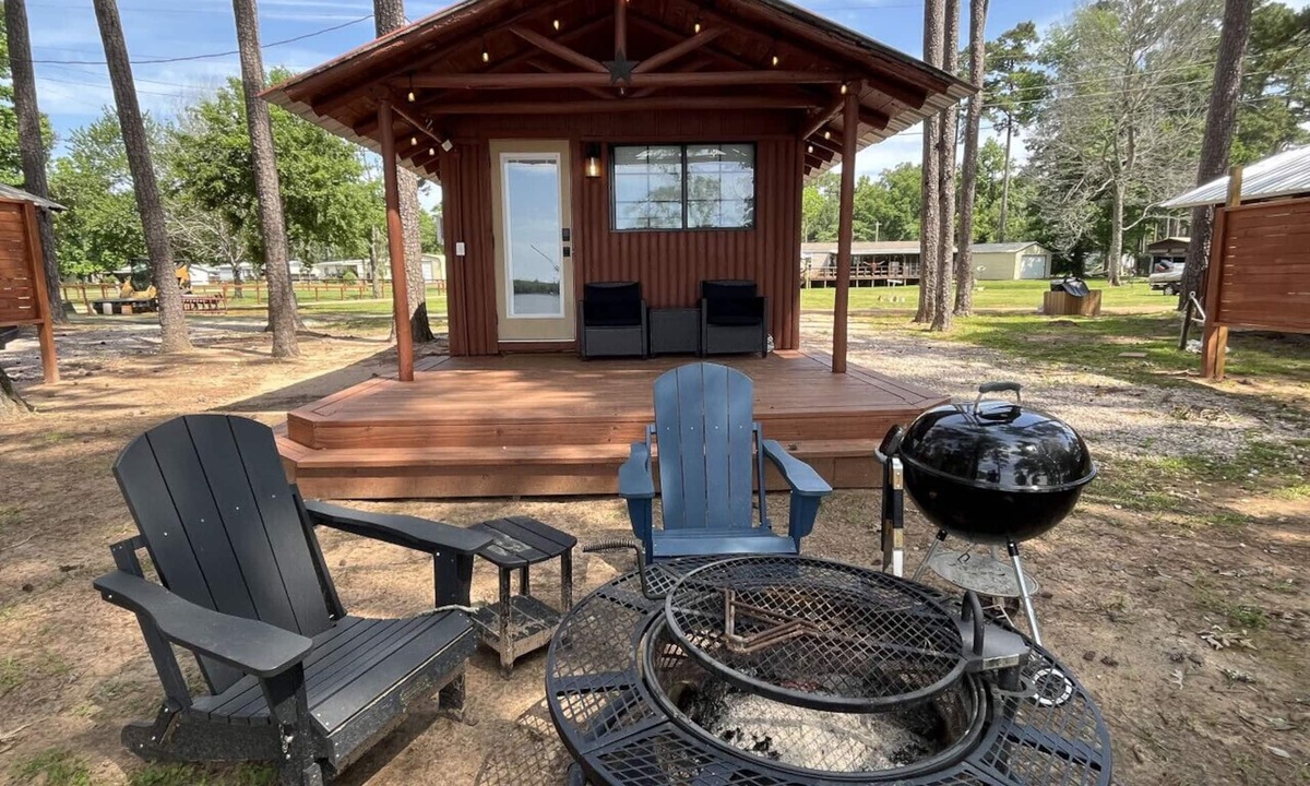 Hemphill Cabin | Lakefront Cedar Cabin on Toledo Bend w/pier, boat ramp, firepit, grill,Pets OK