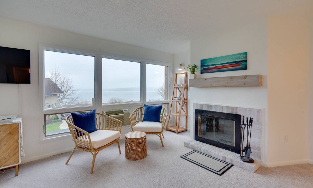 Dewittville Condo | Lakefront Dewittville Condo with Private Deck!