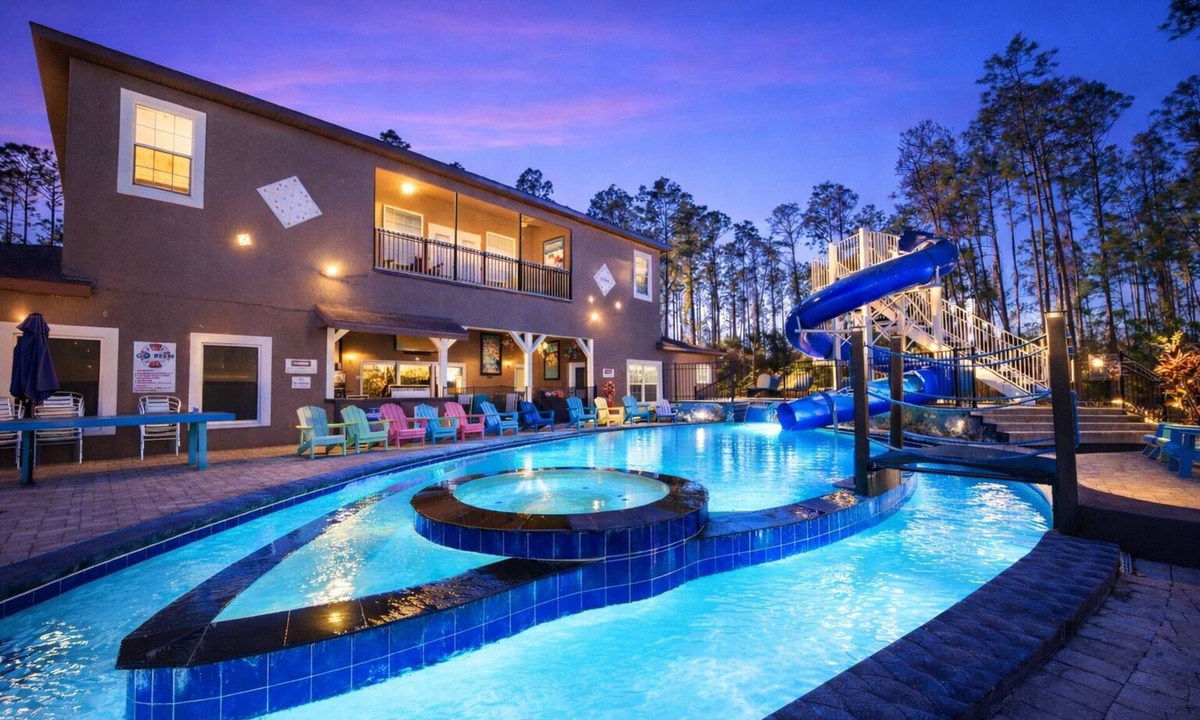 Clermont House | Lakefront Estate · Pool & Waterslide · Sleeps 45