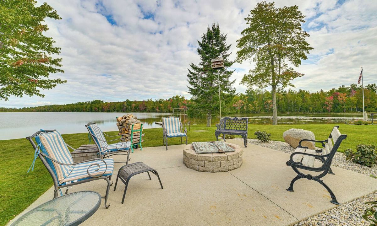 Charlevoix House | Lakefront Home - Private Dock, Fire Pit & Yard