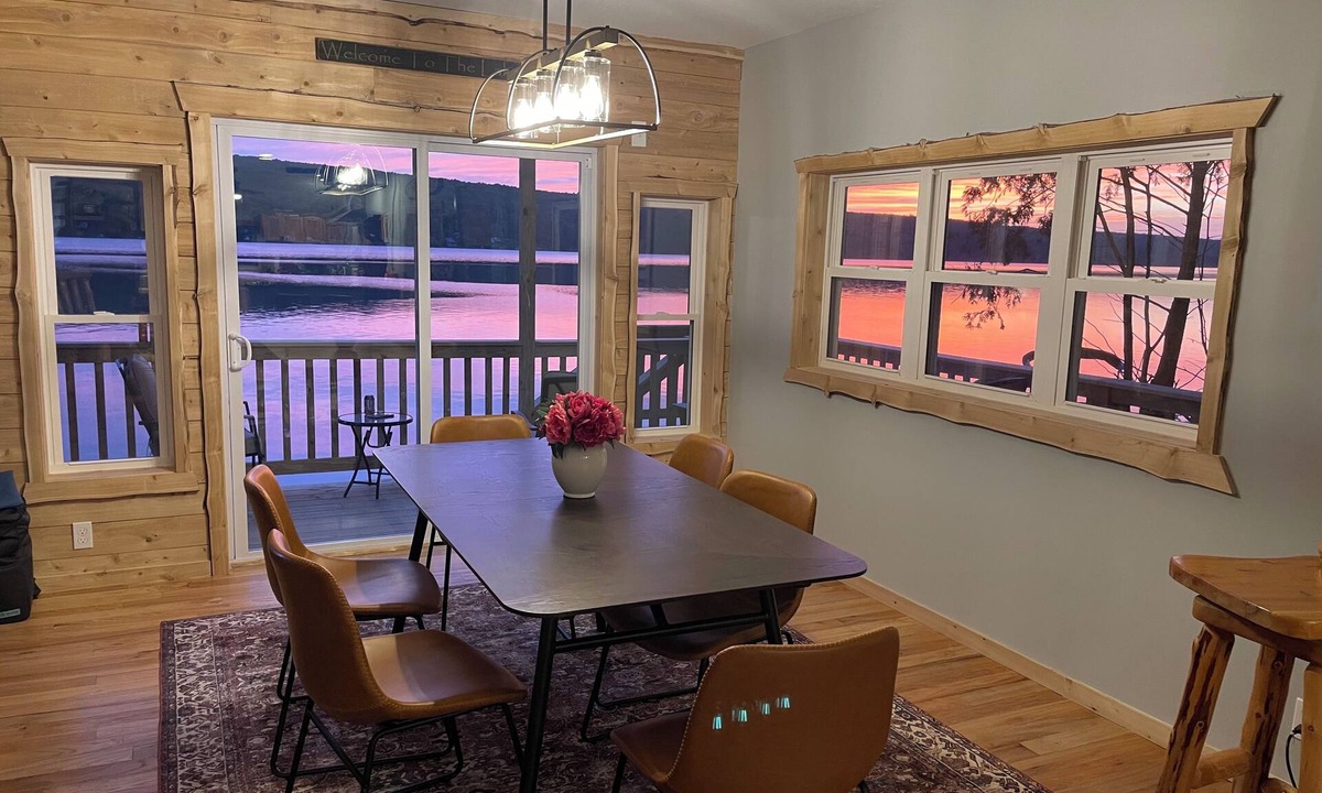 Town of Bellmont Cabin | Lakefront home with amazing sunsets, fall foliage!