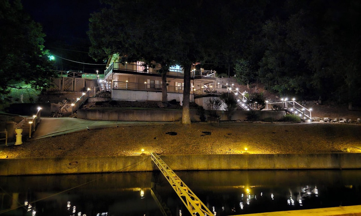 Lake Ozark House | Lakefront Home with Private Dock, Water Slide, Boat Slip, and Hot tub