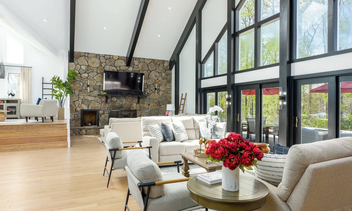 Coventry Lake House | Lakefront Luxury House with Kayaks, Fire pit