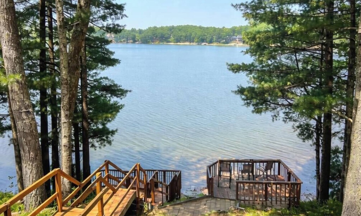 Newaygo House | Lakefront Retreat w/Private Dock & Stunning Views