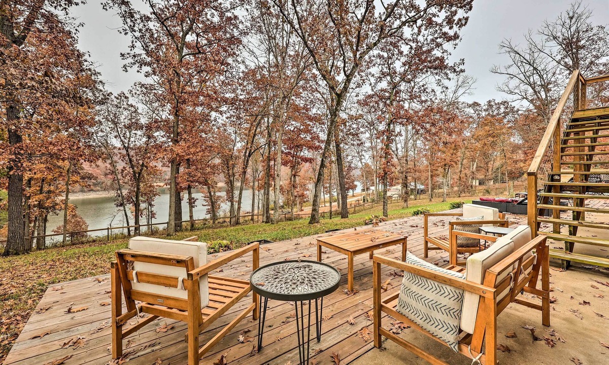 Rogers House | Lakefront Rogers Getaway w/Hot Tub & Deck!