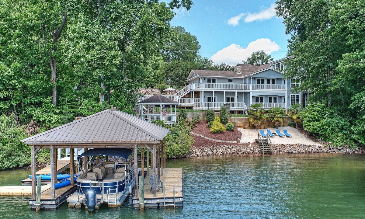 Mooresville House | Lakefront w/Beach, Dock, Game Room, Firepit, Kayaks, views
