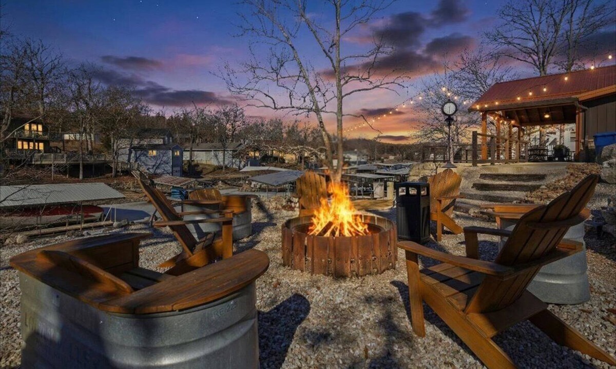 Roach House | Lakefront w/Private Dock, 2 Slips, Swim Mat, Firepit, & Covered Patio 44mm