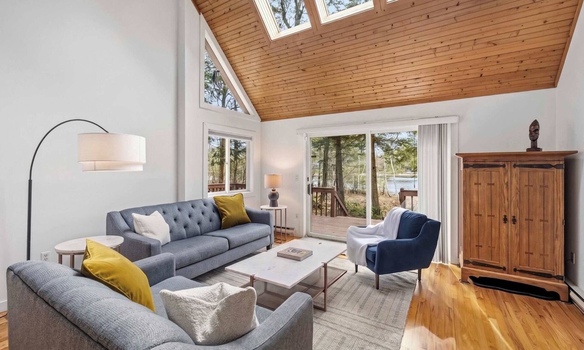 Becket House | Lakeside Berkshires Chalet | Sauna & Fireplace