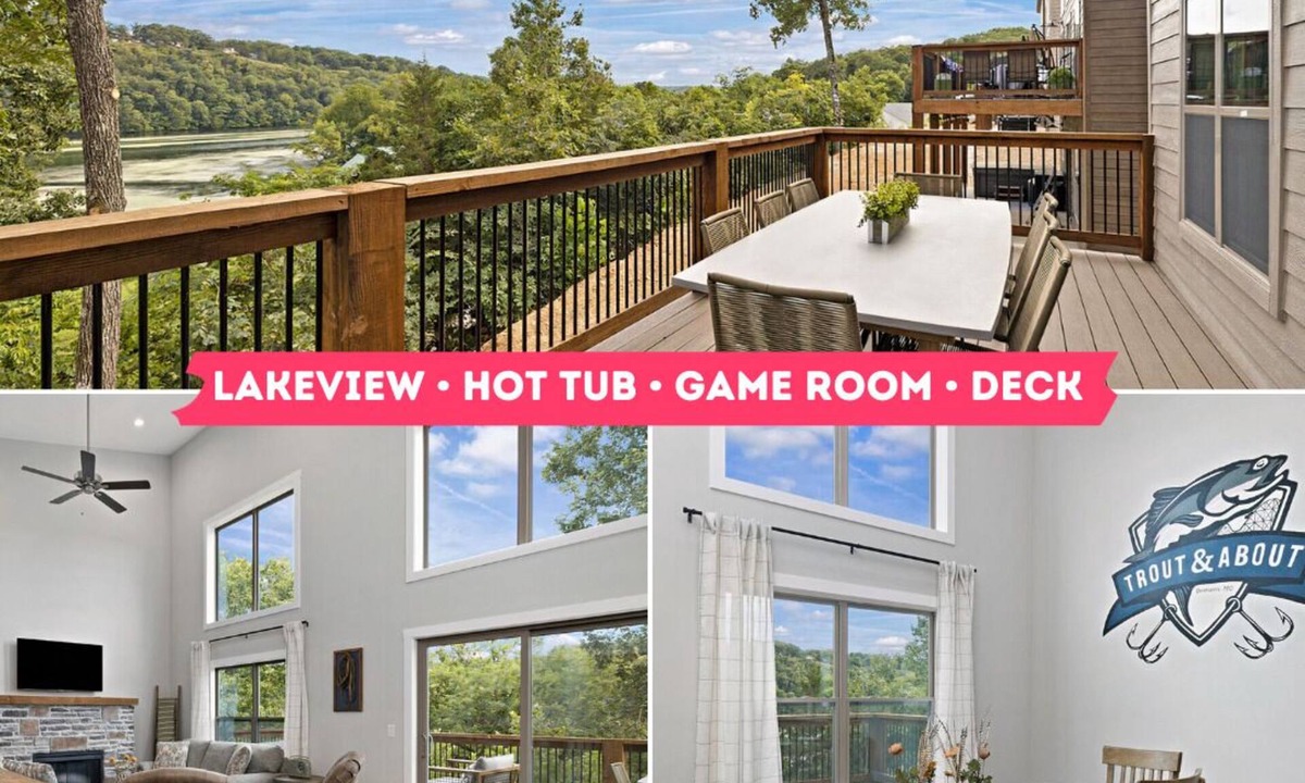 Branson Cabin | Lakeside Cabin with Hot Tub & Game Room