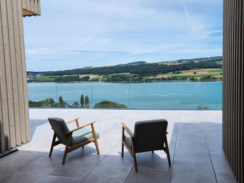 Beinwil am See House | Lakeview Guest Rooms with huge rooftop terrace