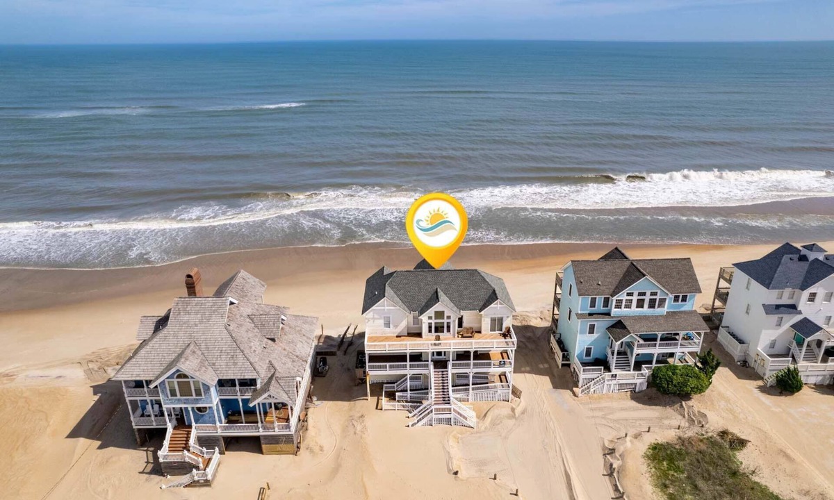 Rodanthe House | Large Oceanfront Home w/Elevator & Game Room