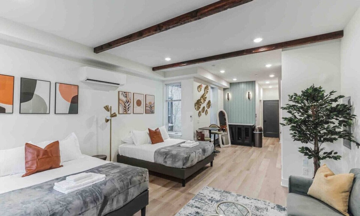 North Philadelphia West Apartment | Large Studio w/2 Beds & Balcony (C)
